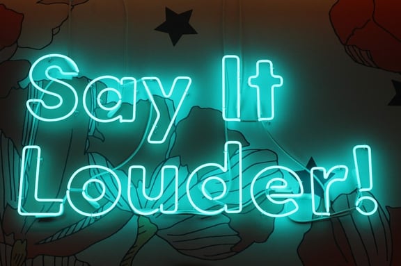 say it louder slogan for improved confidence